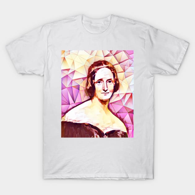 Mary Shelley Pink Portrait | Mary Shelly Artwork 12 T-Shirt by JustLit